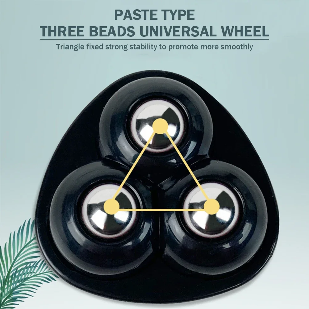 Sticky Swivel Pulley 12pcs No Noise Self Adhesive Universal Pulley Rotating Wheels for Trash Can Bottom Kitchen Small Appliances