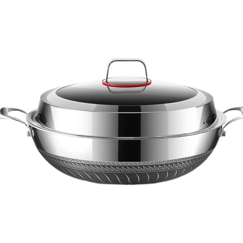 10inch Cooking Frypan Stainless steel Cooking Pan Inox#316 Wok deep Frypan  Cookware Kitchen Pot - AliExpress