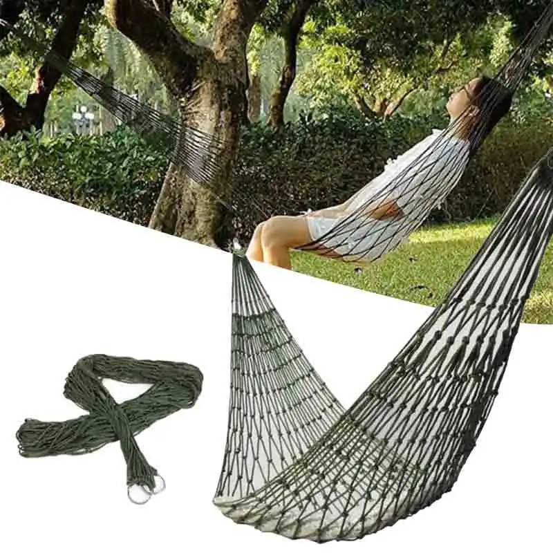 Portable Outdoor Sport Hammock Mesh Net for Garden Beach Yard Travel Garden Swing Hanging Bed camping hammock,outdoor hammock swing