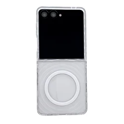 Candy Color Magnetic Case with Magsafe Wireless Charging Compatibility - Galaxy Z Flip 7 FE (Transparent)