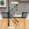 2-Pack 29.7-46 Inch Stair Gate Doorway Automatic Closing Dog Gate Indoor Easy-to-install Pressure-Mount Pet Gate Black Gates 6