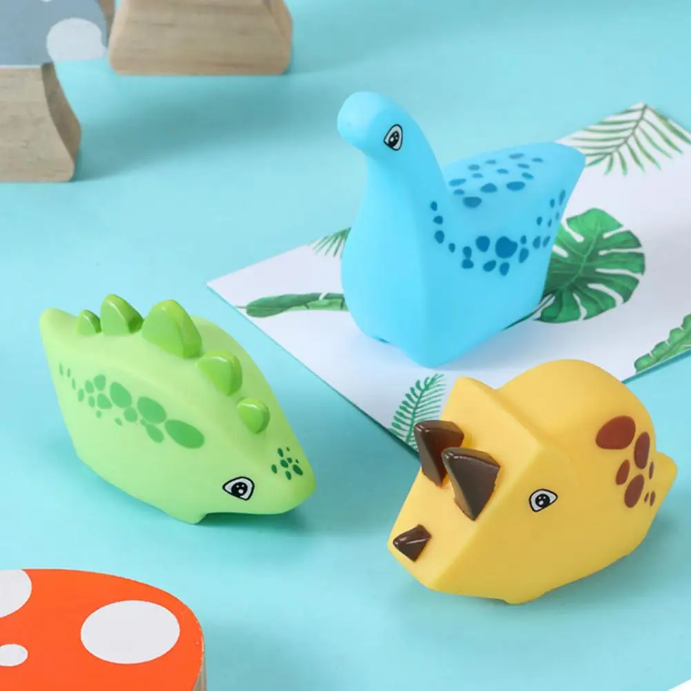 Baby Bath Toys Safe Fun Vinyl Dinosaur Bath Toys for Babies Toddlers 6pcs Squeakers for Bathtub Pool Shower Play Safe for Babies baby bath toys electric baby bath toys light up bath toys shower bathtub toy for toddlers over 3 years old cute fish shape