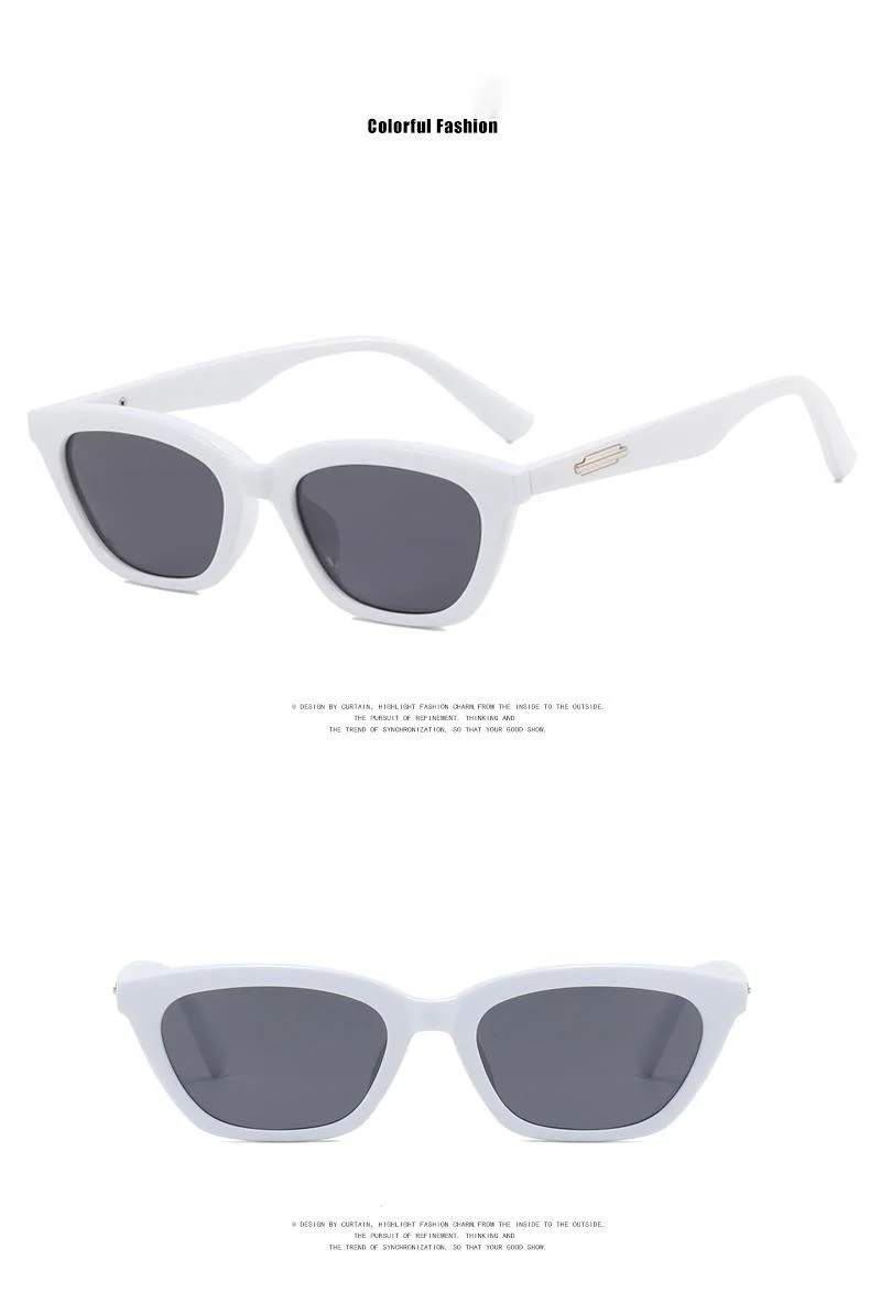 2024 Nuovi occhiali da sole Wang Jia'er Same Style Bar Bounce Cat Eyes Protezione solare e protezione UV Occhiali da sole avanzati_voghion.com