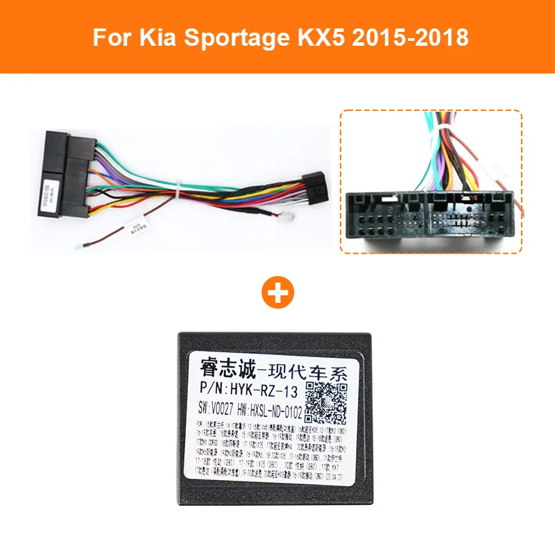 Harness Adapter 16 Pin Plug to 18Pin 24Pin for Hyundai Kia Rio/K5/Soul Connector Car Android Cable And Canbus — view 2