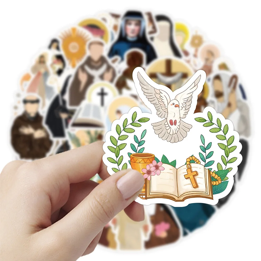 Stickers Virgin Mary Jesus Guadalupe Catholic Church Gifts Sticker 55pcs/Lot