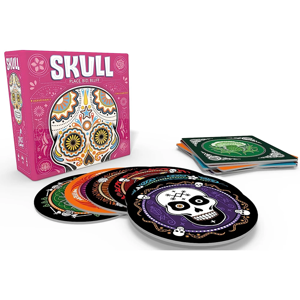Skull Party Game Bluffing and Strategy Board Game 3-6 Players Board Game 4