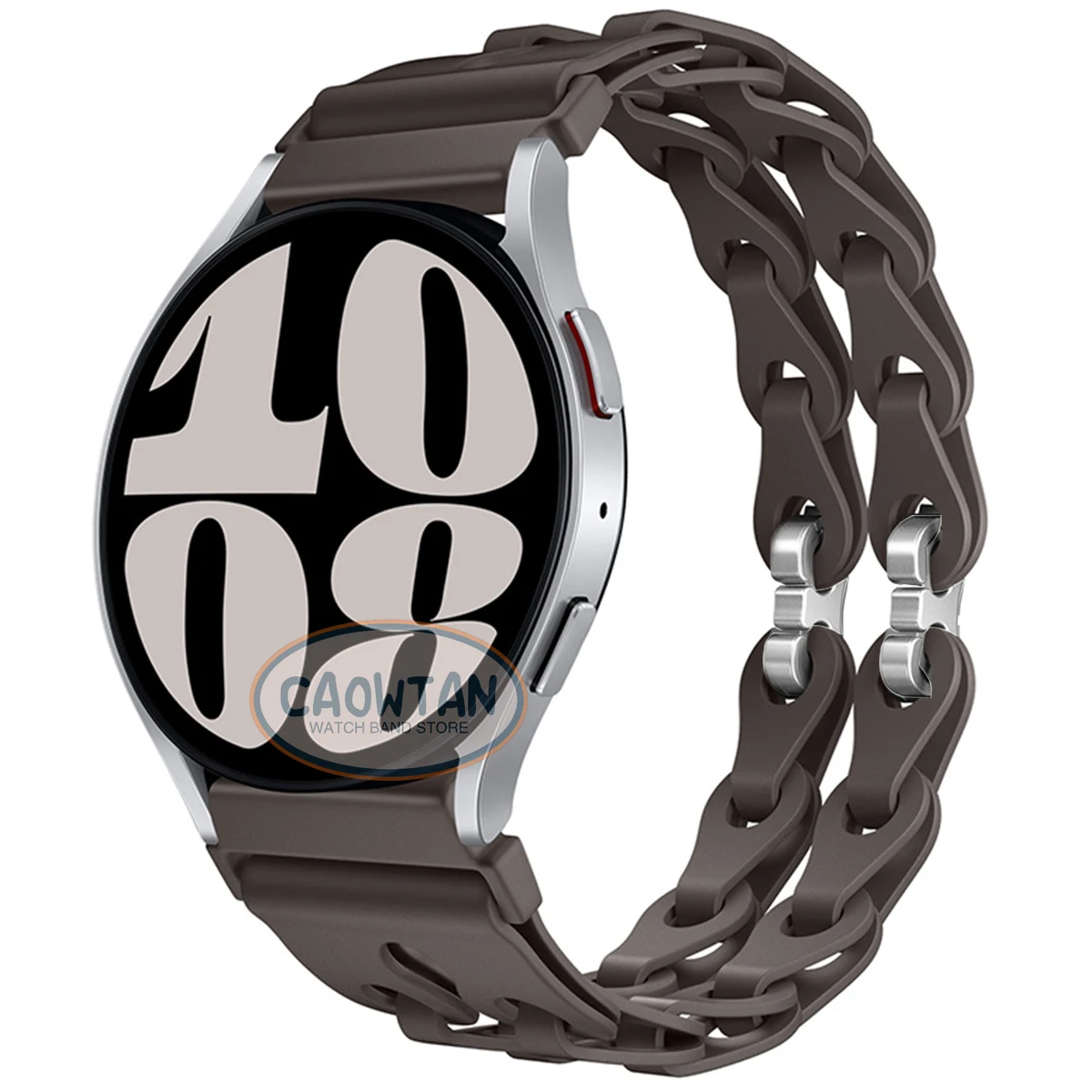 Stylish Silicone Chain Strap for Smartwatches - Multiple Sizes Available