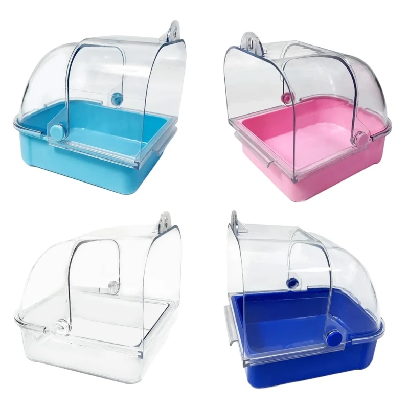 

Parrot Bath Tub Box Clear Bathing Room Birdcages Mounted Bathroom Shower Room