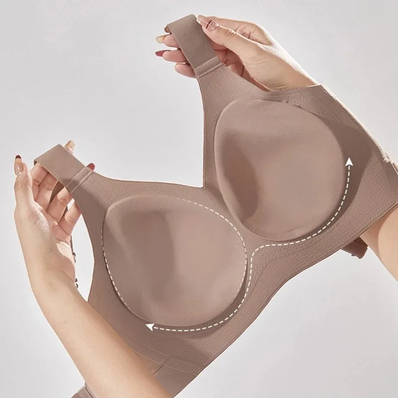 Large Size High-quality Traceless Women's Underwear Without Steel Rings Gathering To Show Small Breathable Sports Women's Bra 3