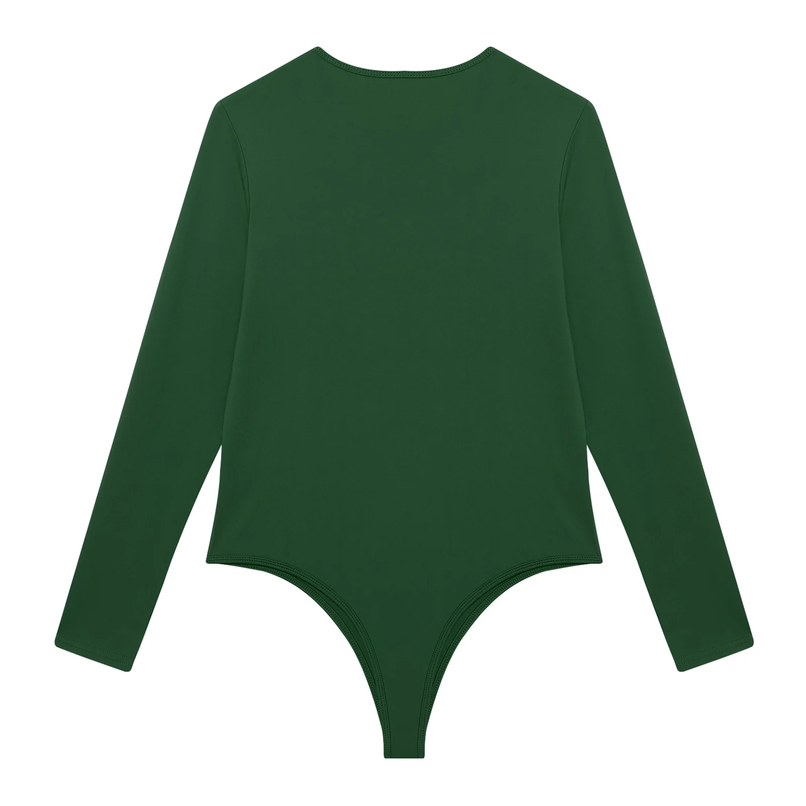 Mens Lingerie Bodysuit Tops Rompers One Piece Leotard Sexy Loungewear Sleepwear Round Neck Long Sleeve Press Buttons Bodysuit