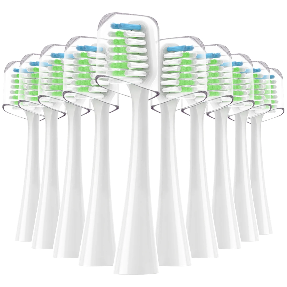 Sonic Replacement Toothbrush Heads Compatible with Waterpik Complete Care 9.0 (CC-01), 5.0 (WP-862) Electric Toothbrush,10 Count