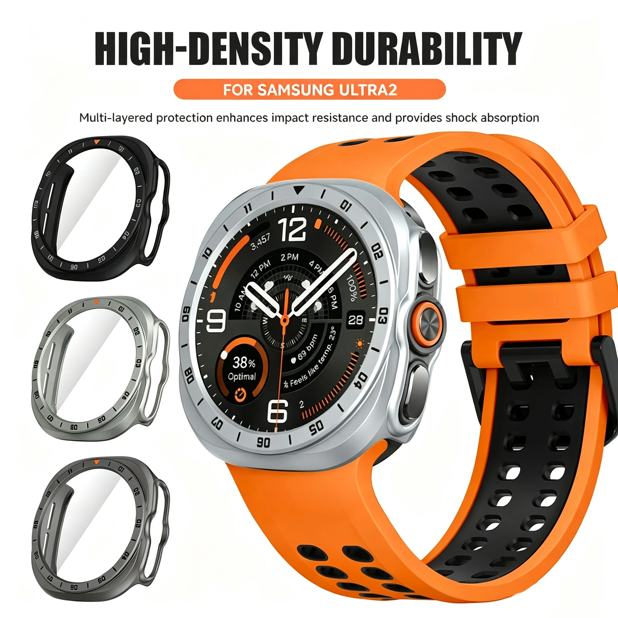 Galaxy Watch Ultra2 47mm Hard Case with Tempered Glass Screen Protector
