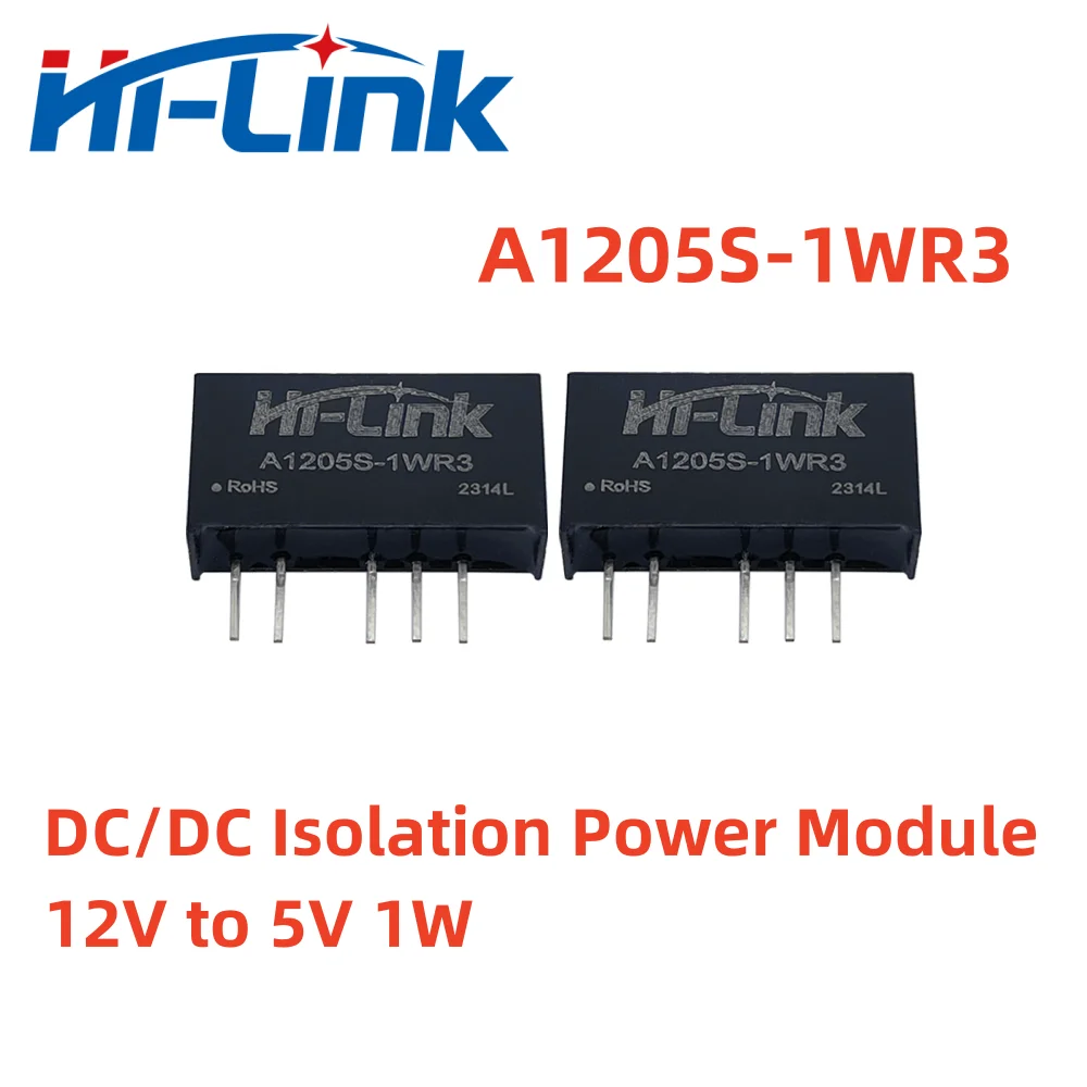 Free Shipping Hilink 10pcs/Lot A1205S-1WR3 5V 1W Dual Output DC DC Converter Isolation Mini Adjustable Power Supply Module new2022 new free shipping 5v 60a output 300w switching power supply driver led adapter cctv us4 dc5v 2812b 2801 8806 lighting