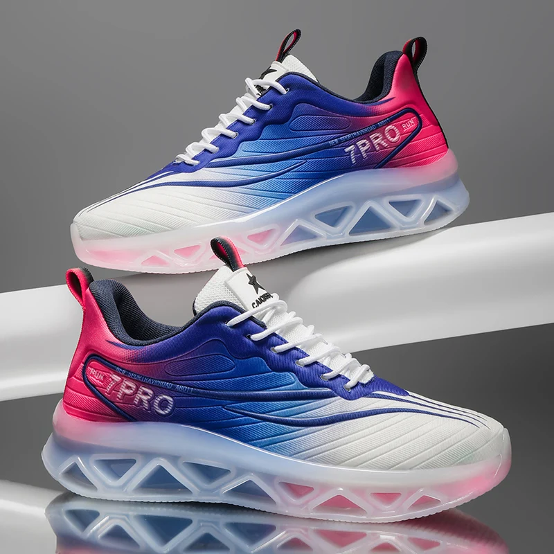 Men's Casual Sports Shoes, Spring & Fall Versatile Trendy Brand Lightweight Running Sneakers, Suitable for Daily Running and Training