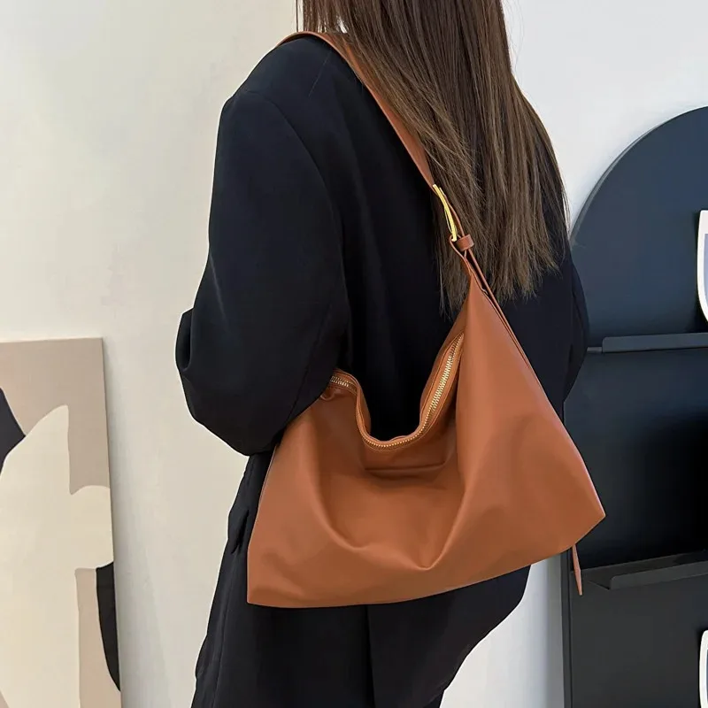 Vintage Pillow Design PU Leather Boston Handbag for Women Large Capacity Shoulder Crossbody Bags Fashion Commuting Totes