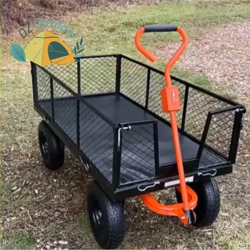 DZ Folding Garden Cart Outdoor Stall Universal Lightweight Small Foldable Picnic Campsite Car Camping Travel Off Road