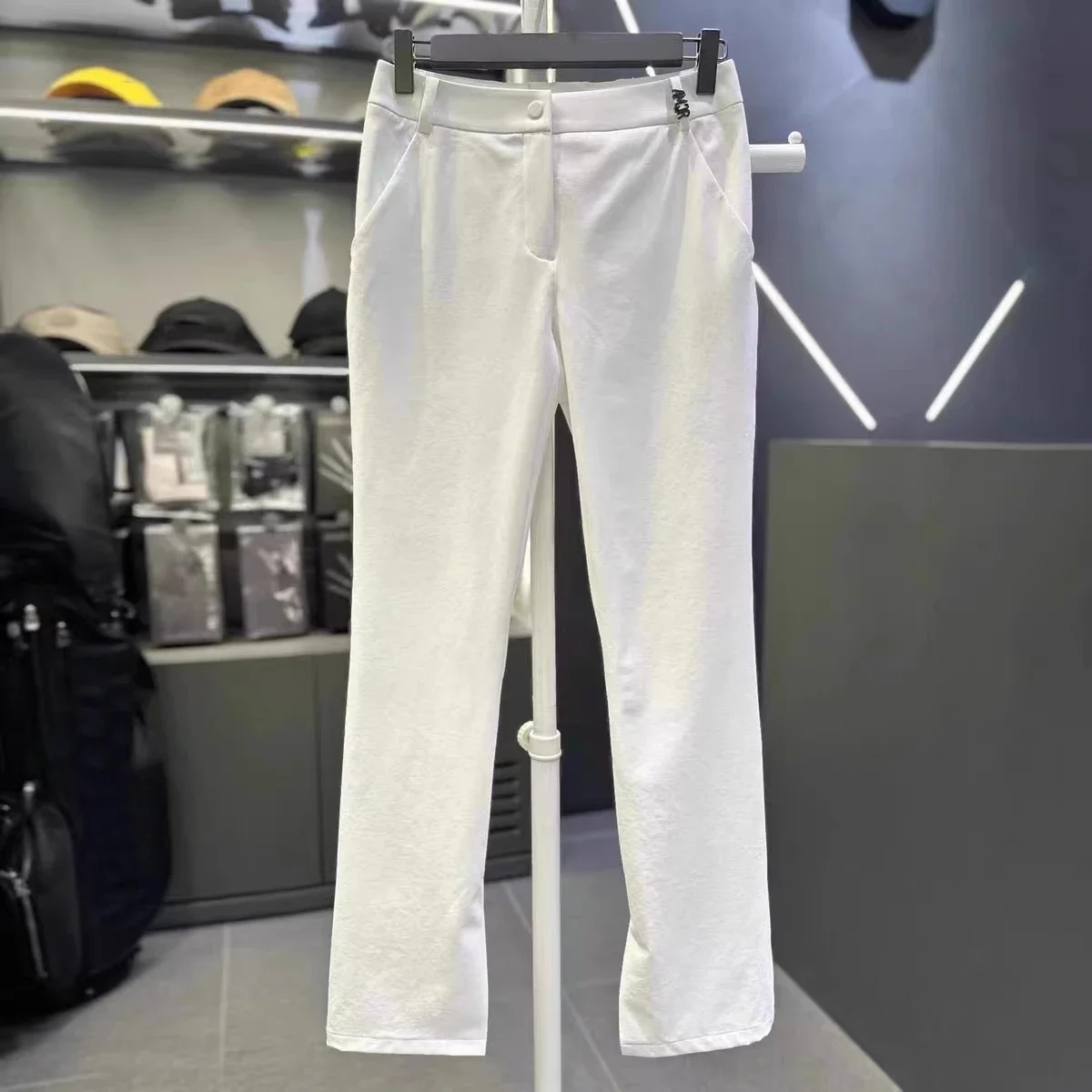 

Women's Slim Golf Apparel GOLF24 Spring/Summer Versatile Slim Tall Stretch Slit Solid High-Waisted Sweatpants