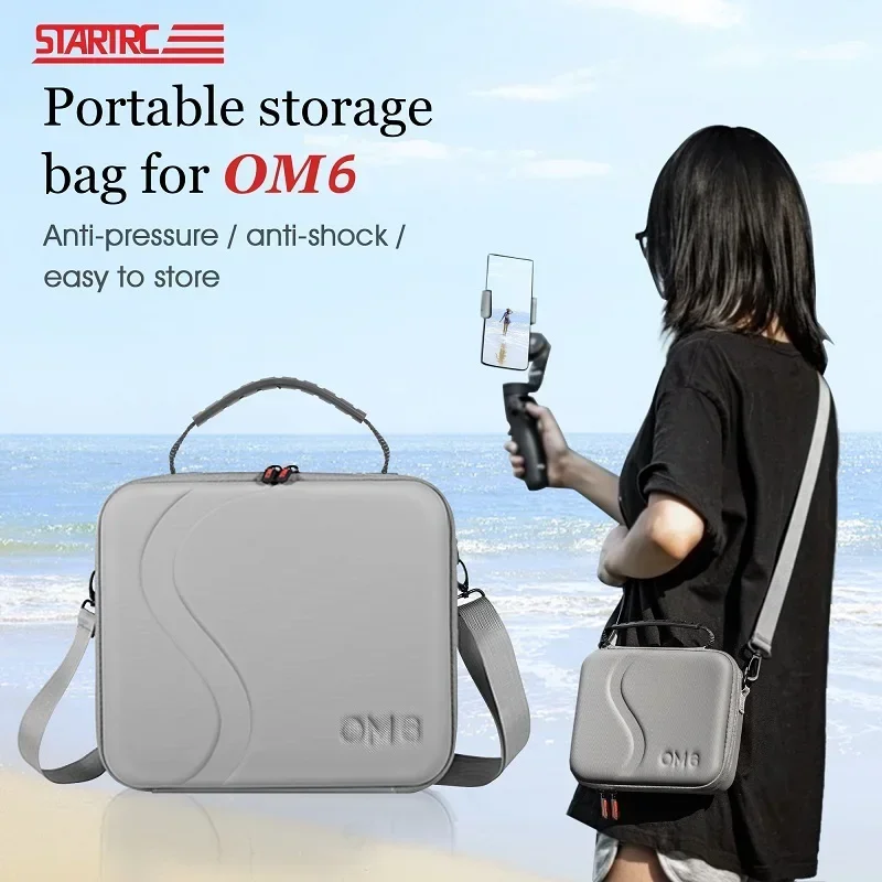 DJI OM6 보관 가방 핸드헬드 아파사라 스택 PU 휴대용 크로스바디 보관 가방 DJI 오즈모 모바일 6용