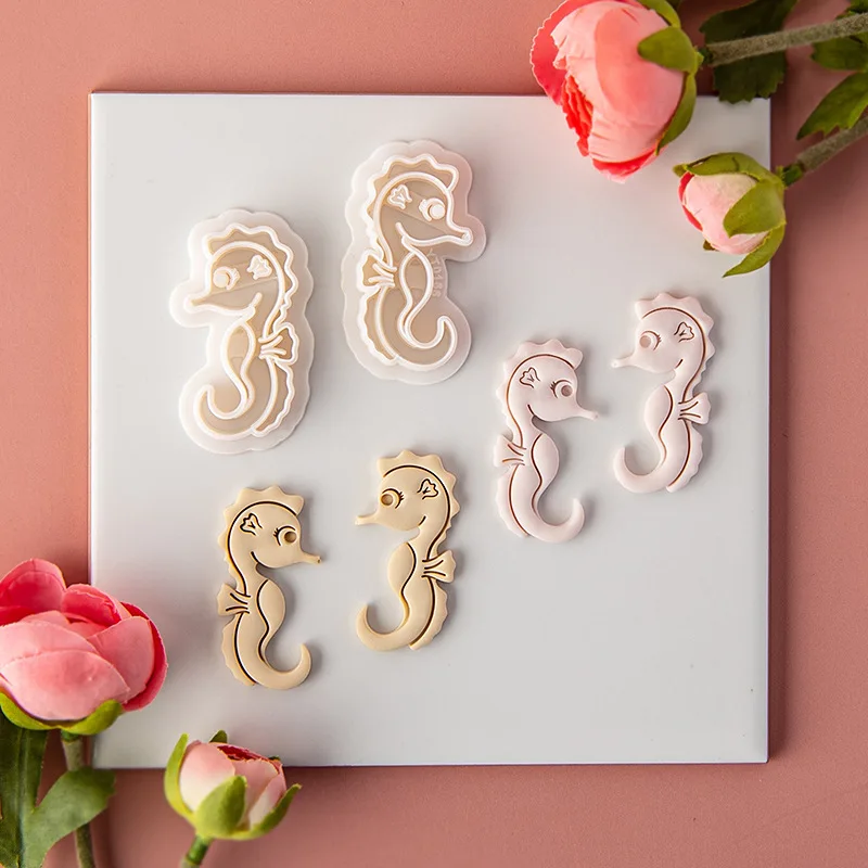 Sea Horse/Whale/Dolphin/Seal/Dog/Frog/Shell Shaped Ocean Clay Mold Earring Cutting Mold For DIY Creative Cute Hand-make Gifts