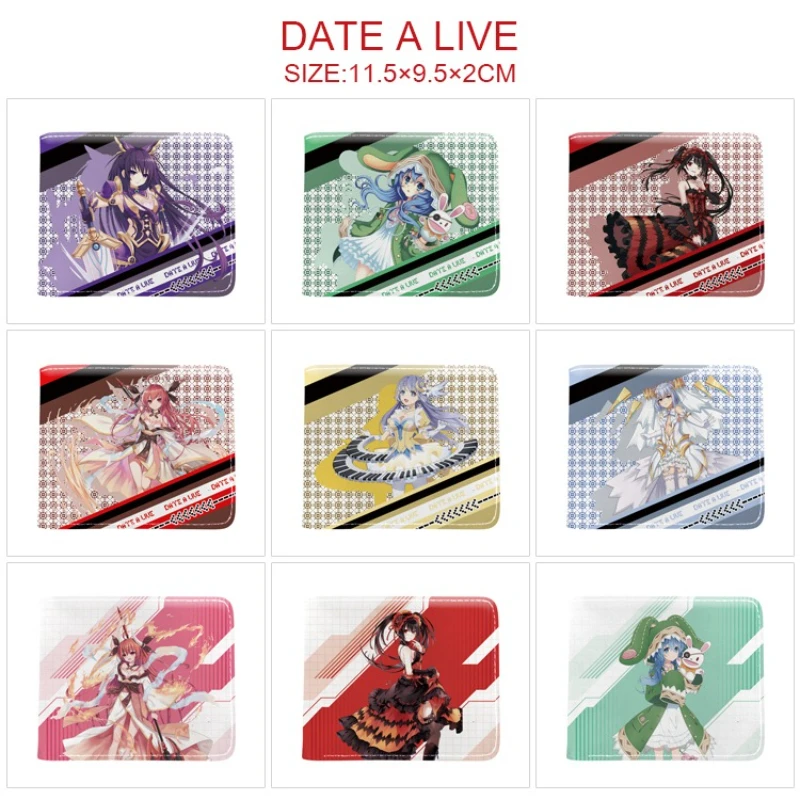 Anime DATE A LIVE Männer Geldbörsen Cartoon Tokisaki Kurumi Kurze Frauen Geldbörse mit Münzfach – Detail 7