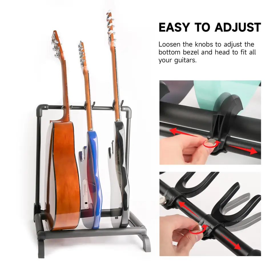 Supporto Per Chitarra A 5 Posti SHZICMY - In Ferro E Spugna, Anti-Ruggine - Foto 7