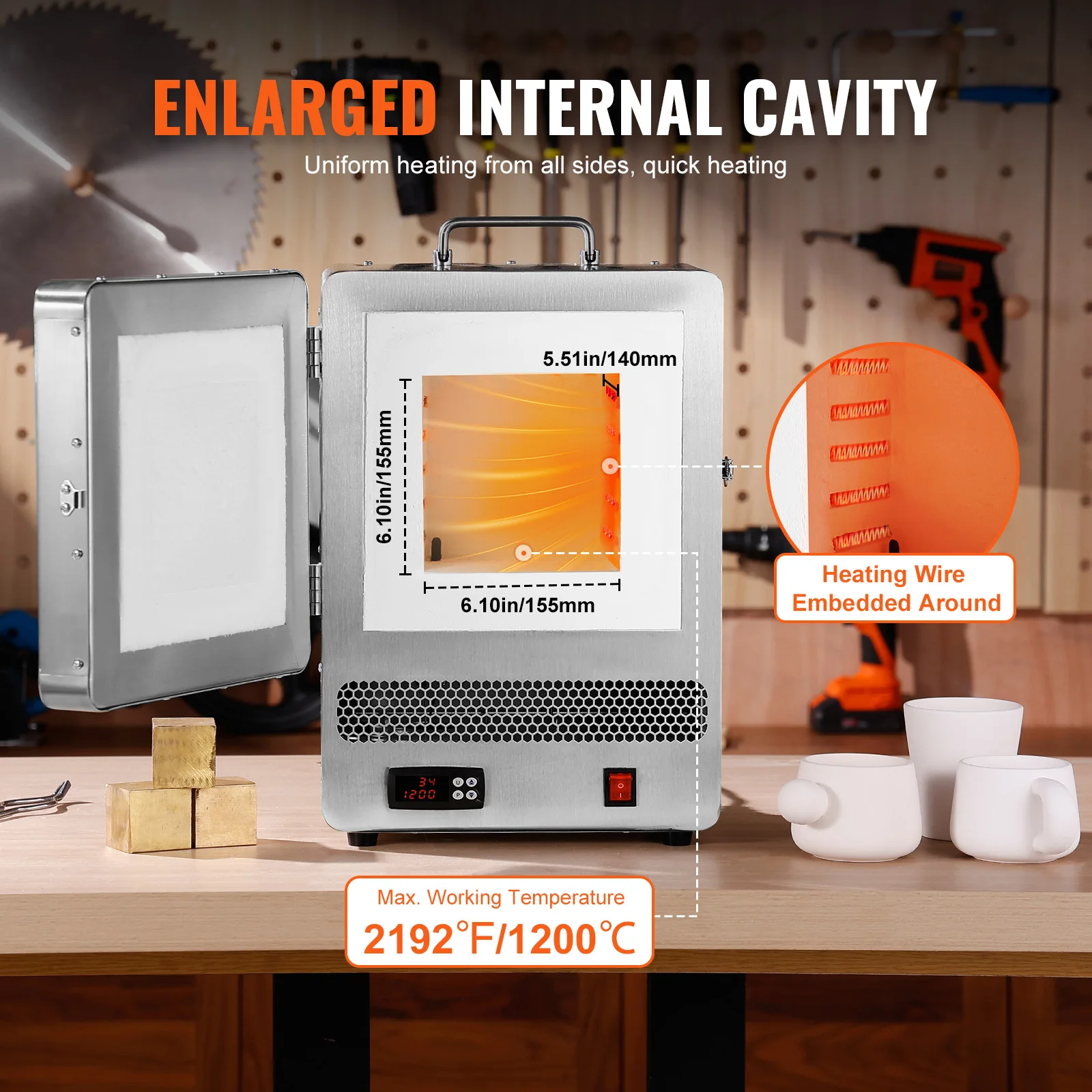 Electric Metal Melting Furnace Stainless Steel DIY Kiln