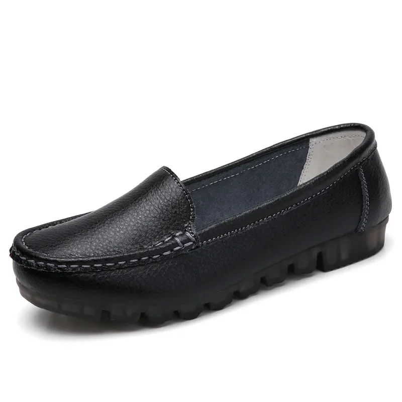 Women Loafers Slip on Casual Soft Leather Nurse Ballerina