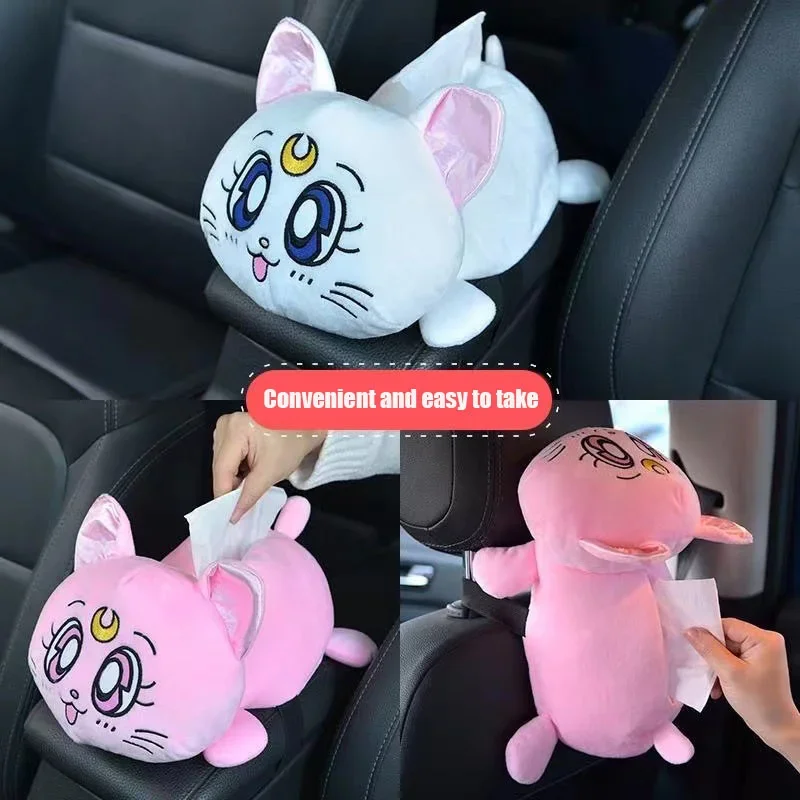 여성용 자동차 목 베개 백미러 커버, 귀여운 고양이 목 쿠션, 시트 벨트 어깨 패드, 범용 자동차 액세서리