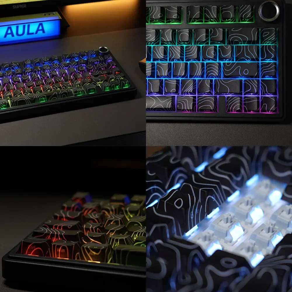 AULA F75 MAX ワイヤレスメカニカルキーボード TFTスクリーンノブ付き