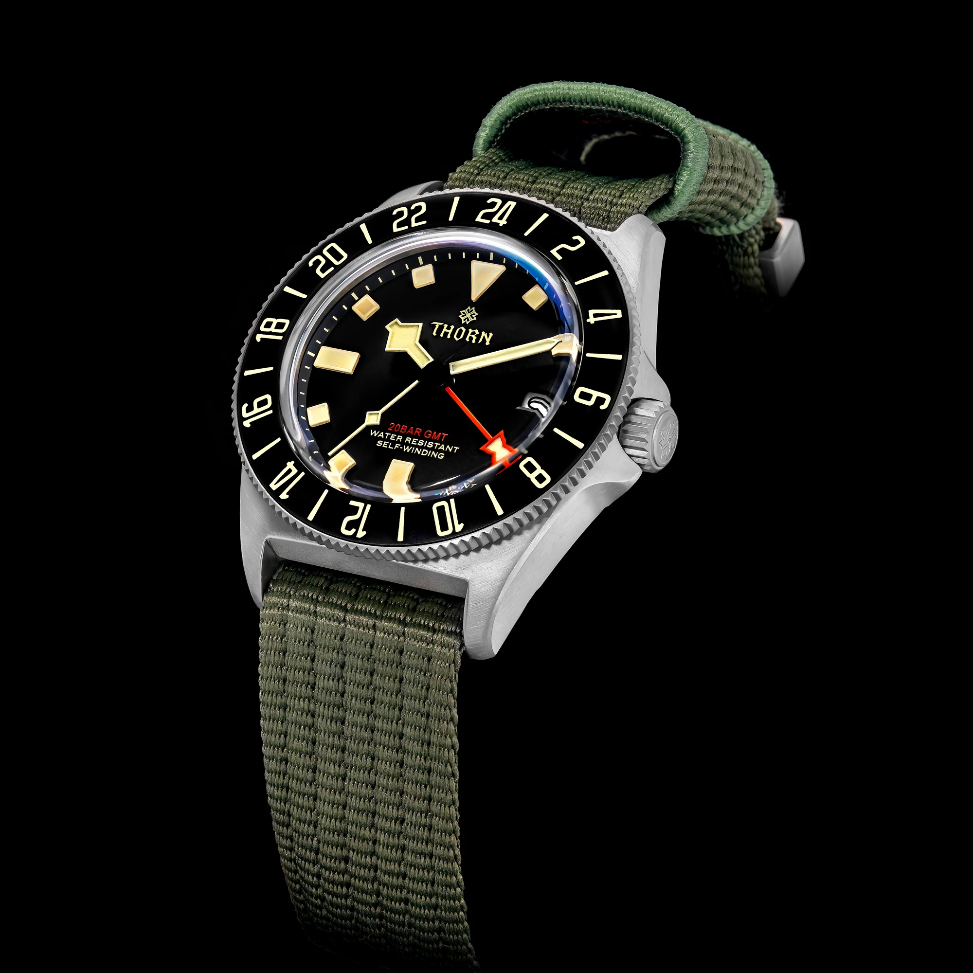 Thorn T020 Titanium Gmt Watch Automatic Mechanical Men’s Diving_voghion.com