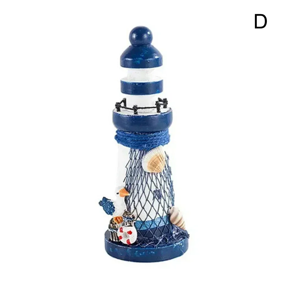 Nautical Lighthouse Ornament Bathrooms Beach-themed Desktop Handmade Beach Decor,ornament crafts