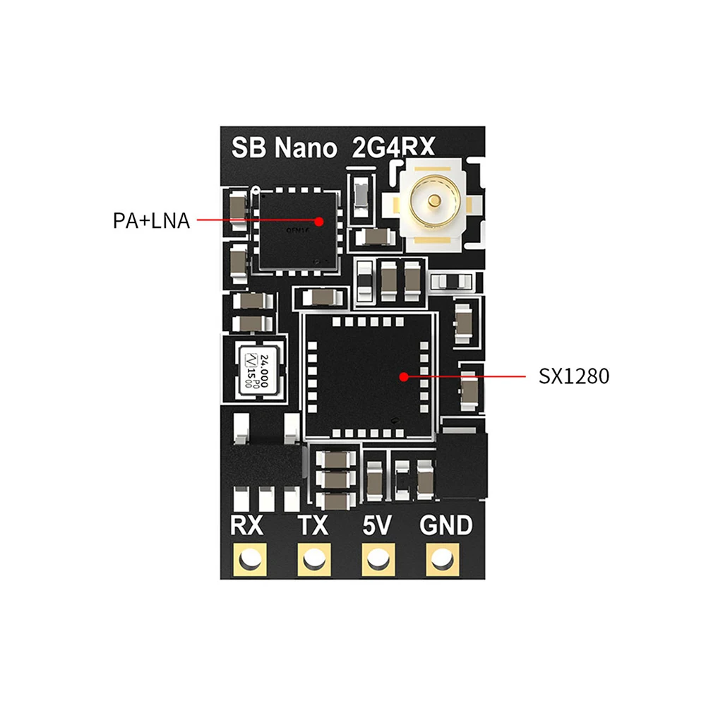 Récepteur SpeedyBee Nano ELRS 2.4G pour drone FPV - Blanc et Noir