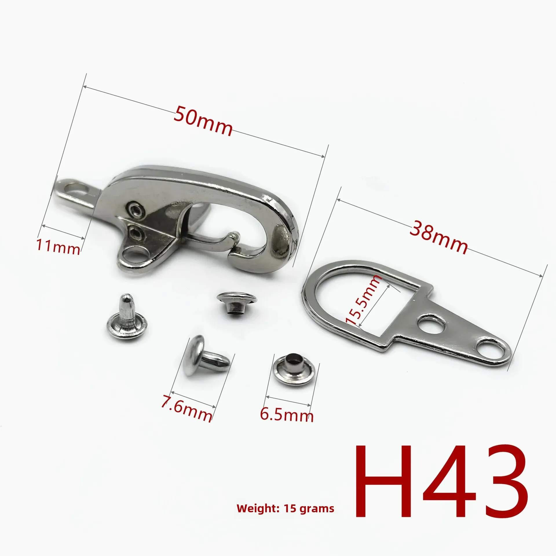 New Metal Airplane Buckle Down Jacket Accessory Alloy Hook Clothing Box Bag Component White Gun Multi-Size From China Mainland metal airplane buckle