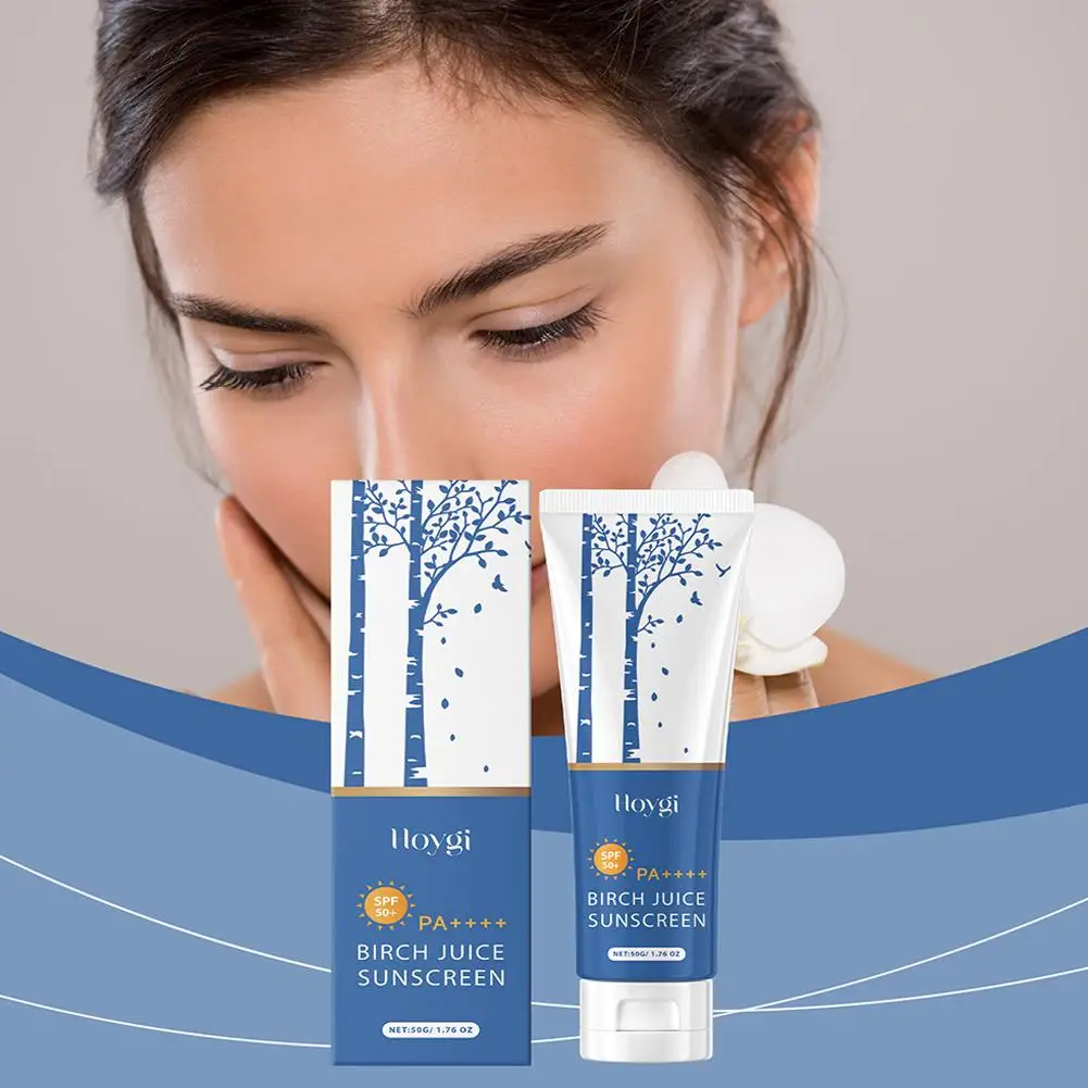 Birch Juice Oil Control Sunscreen SPF Protection Antioxidant Whitening for Healthy Skin