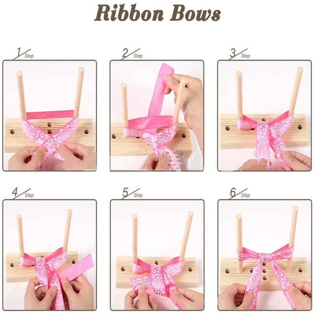 Wreath Bow Maker Wooden Ribbon Bow Maker Tool 2-in-1 Double Sided Ribbon  Wreath Bow Maker For Crafts DIY Crafts Party - AliExpress