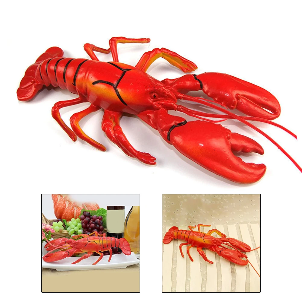 1pc lebensechte Hummer Modell Dekor künstliche kreative realistische Hummer form Dekor 36x13cm Simulation Hummer Krabben Modell Spielzeug – Detail 17
