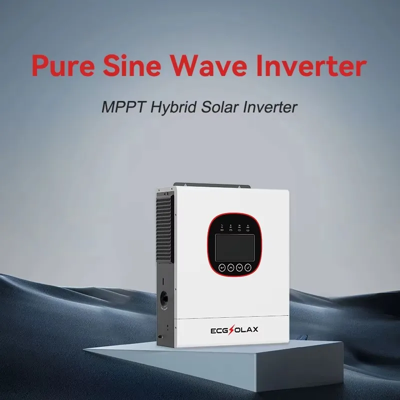 ECGSOLAX 5KW 6.5KW 하이브리드 태양광 인버터 24V 48V 220Vac MPPT 120A 160A 태양광 충전기 내장형 순수 정현파 인버터 WIFI 탑재