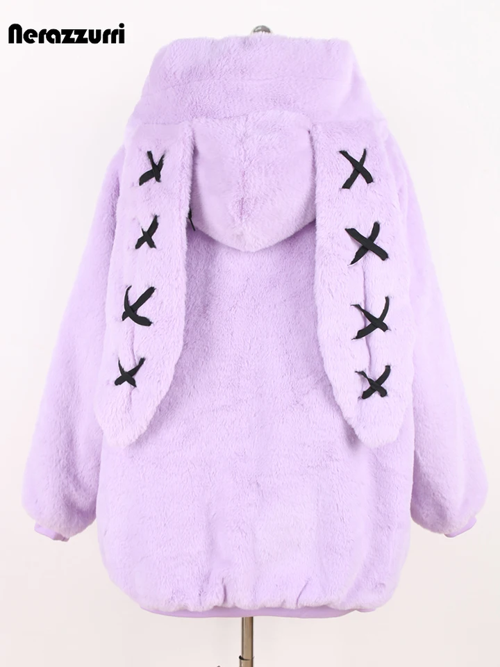 Nerazzurri Autumn Winter Sweet Cute Kawaii Soft Thick Warm Faux