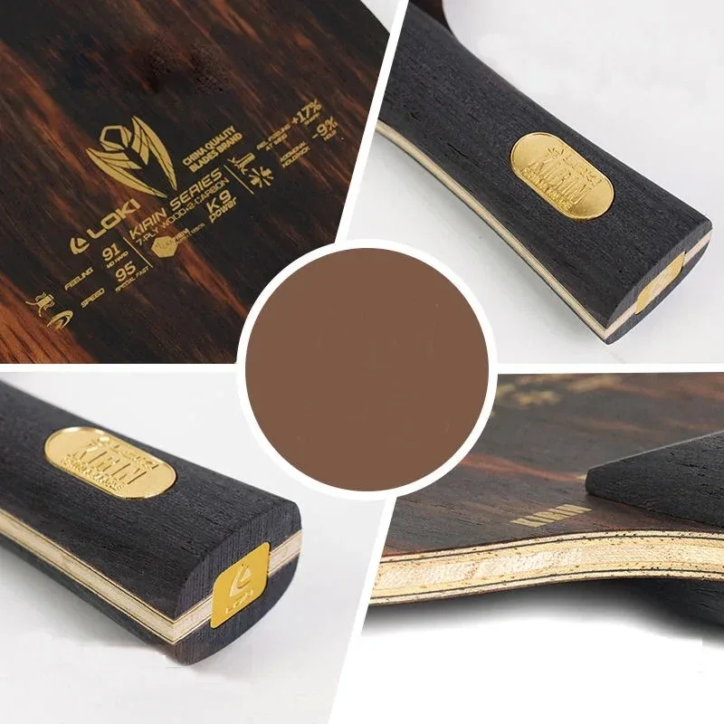 LOKI KIRIN Power K9 Ping Pong Blade 9 Ply Wood Carbon OFF+ Professinal Table Tennis Racket 7 Wood 2 Carbon Blade Speed Attack 6