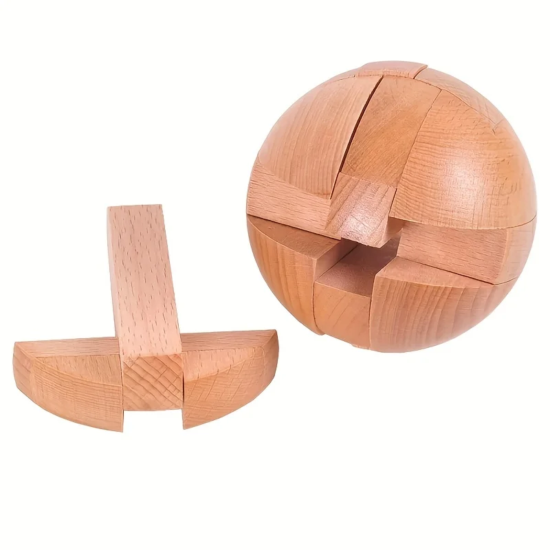Classic Wooden Puzzle Wooden Kongming Lock Brain Teaser Magic Ball Brain Teaser Toy Intelligence Game puzzle toys