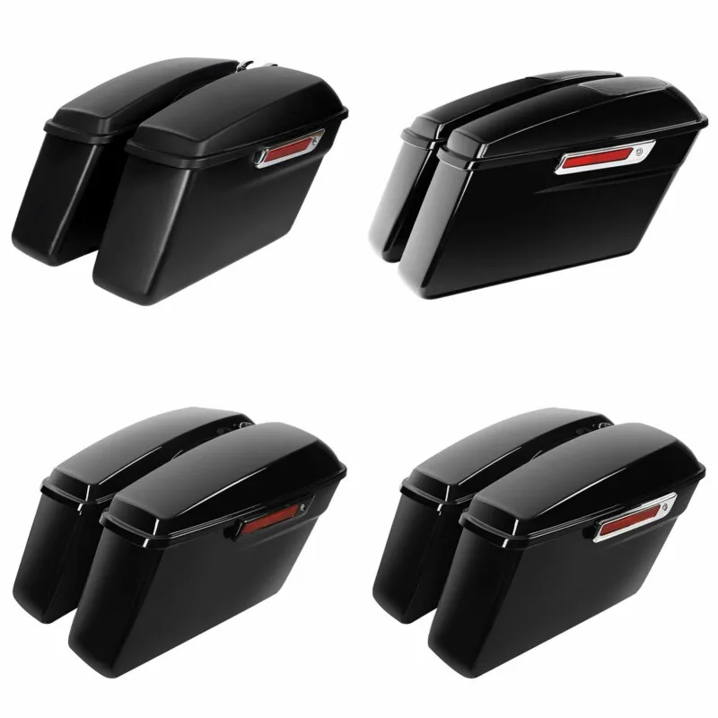 Motorcycle Hard Saddle Bags Saddlebags Trunk For Harley Touring Street Glide 2014-2023 2021 2020 2019 2018