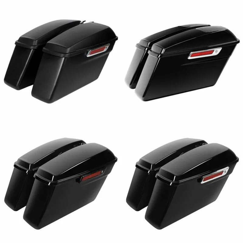 Motocykl natvrdo sedlo pytle saddlebags kufr pro harley cestovní ulice drážkovat 2014-2023 2021 2020 2019 2018