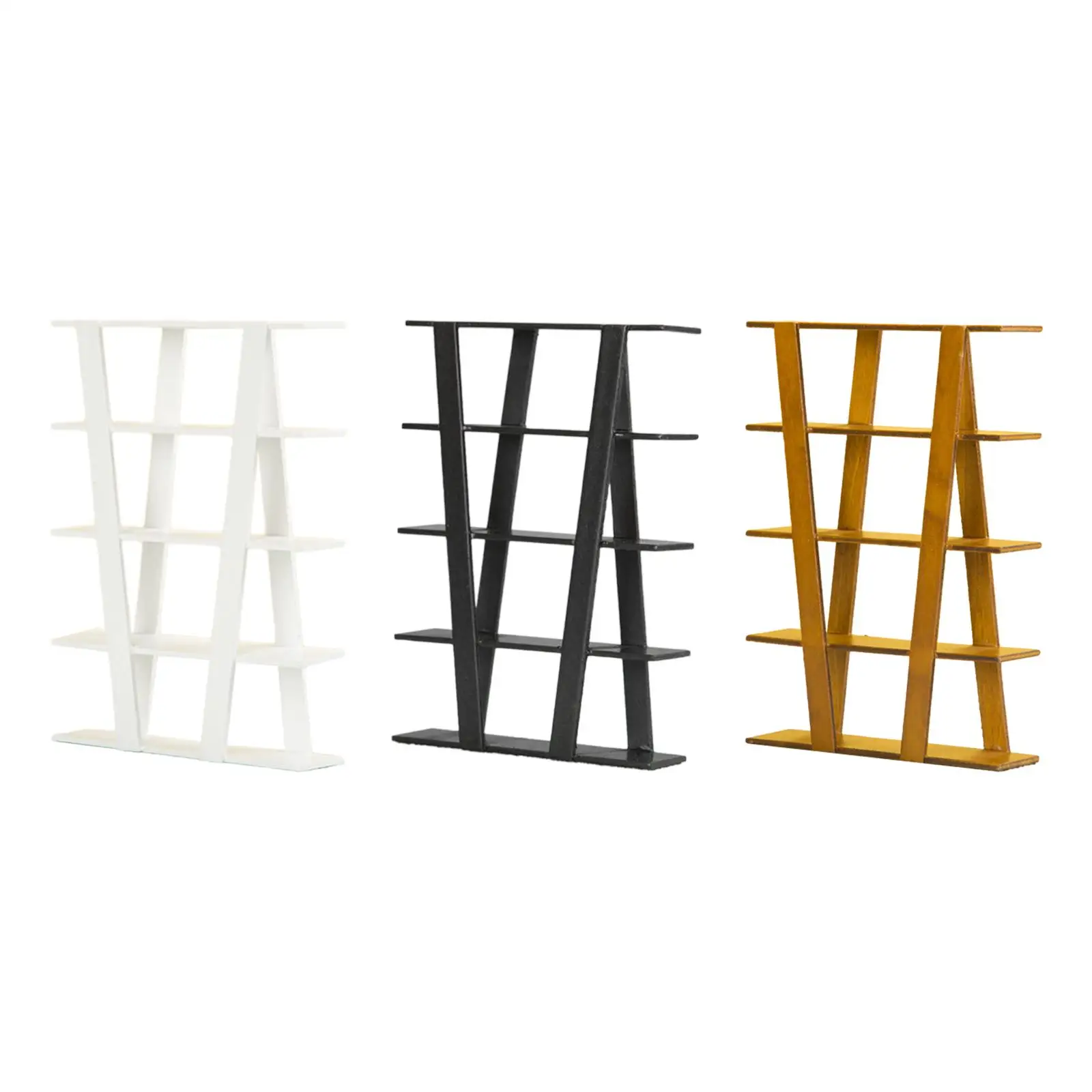 

Wood Shelf 1:12 Doll House Create Scenes Accessory Mini Furniture Bookcase Floor Standing Storage Shelves Wood Display Rack