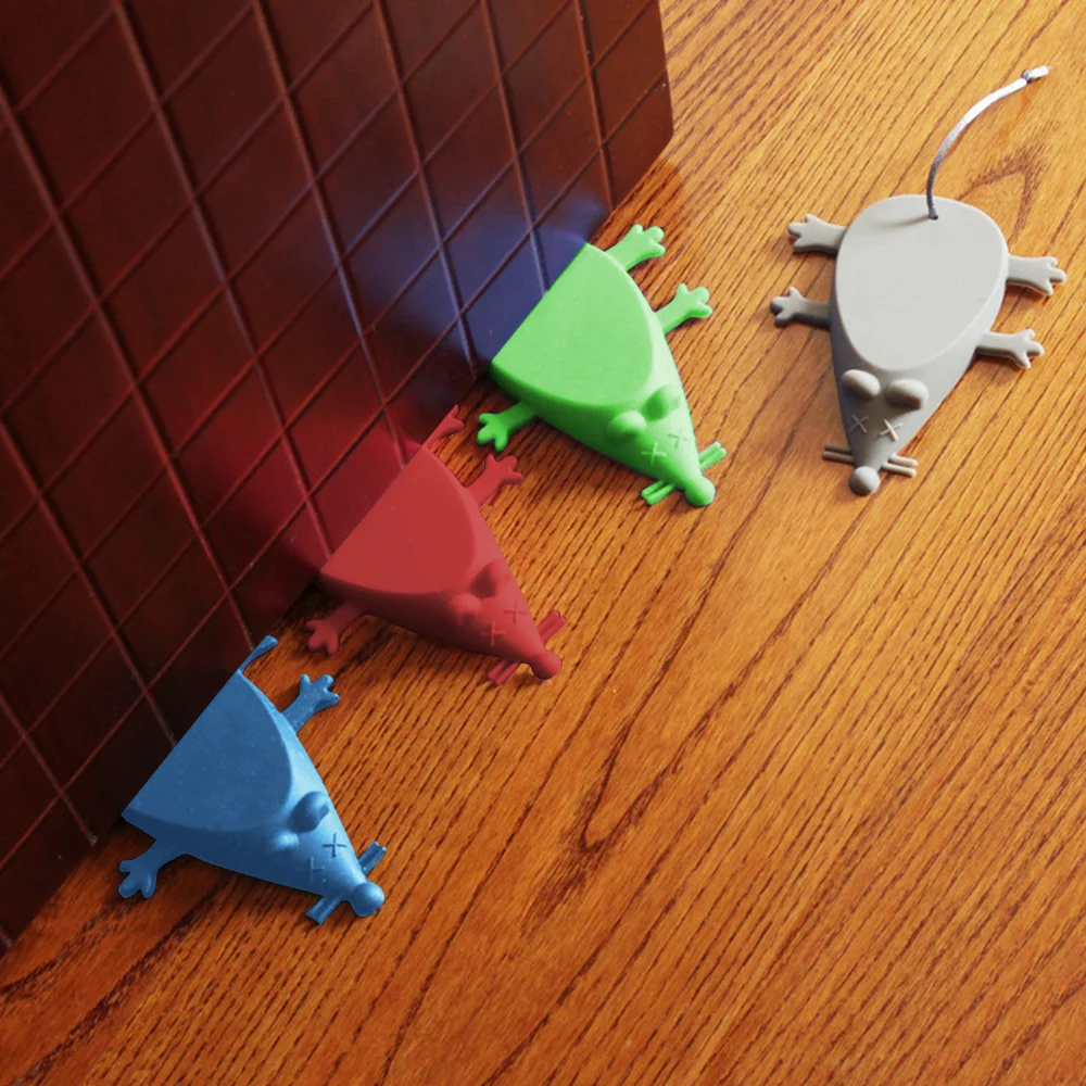 Silicone Rubber Mouse Door Stop Cute Cartoon Door Stopper Safe Protector Guard Anti-pinch Home Hardware