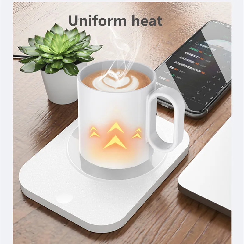 USB Cup Warmer Coffee Milk Tea Water Mug Heater Temperature Adjustable Heating Coaster For Home Office Winter Automatic heating 6