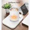 USB Cup Warmer Coffee Milk Tea Water Mug Heater Temperature Adjustable Heating Coaster For Home Office Winter Automatic heating 6