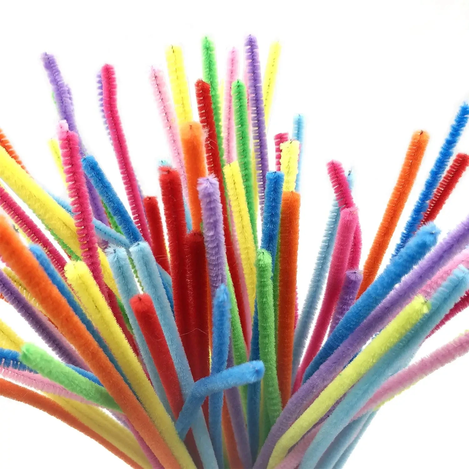 100pcs Vibrant Chenille Stems for Creative DIY Crafting