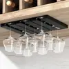 Hanging Glass Cup Rack Kitchen Accessories Wall Mount Wine Glasses Holder Stemware Classification Punch-free Cupboard Organizer 3
