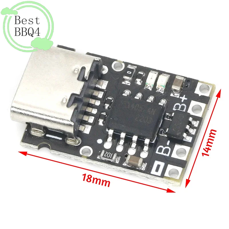 (BBQ4) 초소형 리튬 배터리 충전 패널 1A 삼원 배터리 3.7V4.2V 충전기 모듈 Type-C 보호 보드 포함