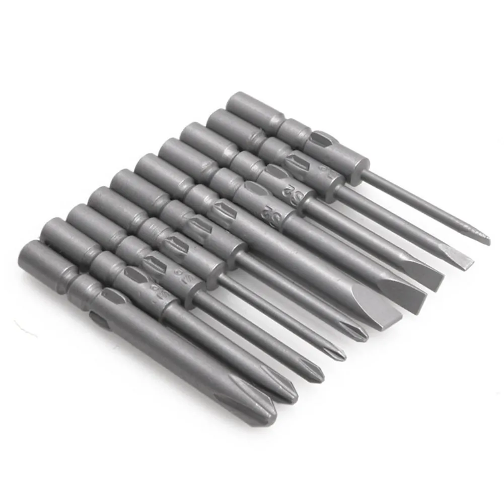 

10pcs 40mm Magnetic Screwdriver Bits For DC Powered Electric Screwdrivers PH2*4/PH1*3/PH0*2.5/PH0*2/PH00*1.6/SL4/SL3/SL2.5/2/1.6